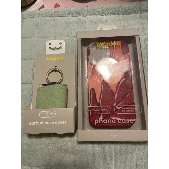 Heyday Earbuds Case Cover Air Pods Pro And Phone Case For iphone 13 Pro Bundle - Picture 3 of 6